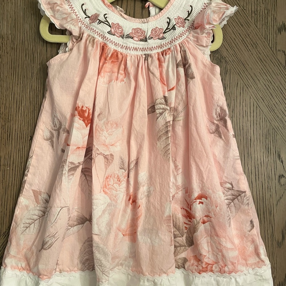 Lil Cactus- 12-24 month smoked dress